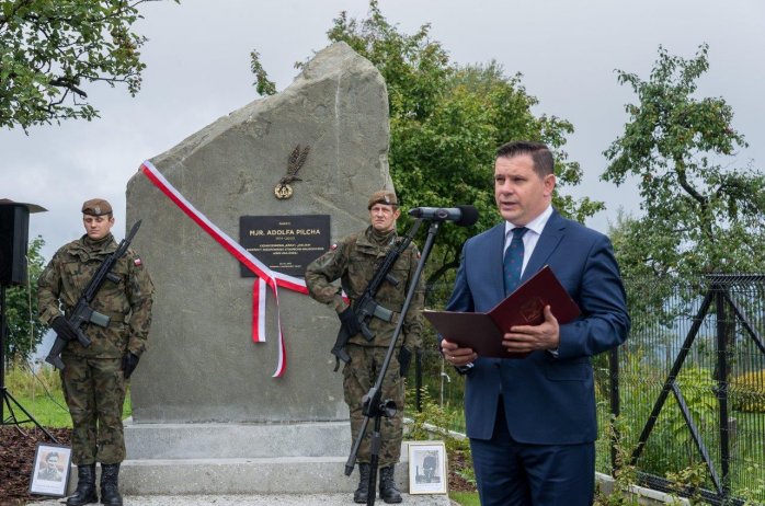 Uroczystość upamiętnienia mjra Adolfa Pilcha - przemówienie burmistrza Wisły